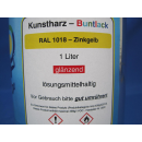 1 Liter Buntlack Kunstharz Farbe Lack RAL 1018 Zinkgelb Gelb Glänzend