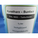 1 Liter Buntlack Kunstharz Farbe Lack RAL 9005 Tiefschwarz Schwarz Glänzend